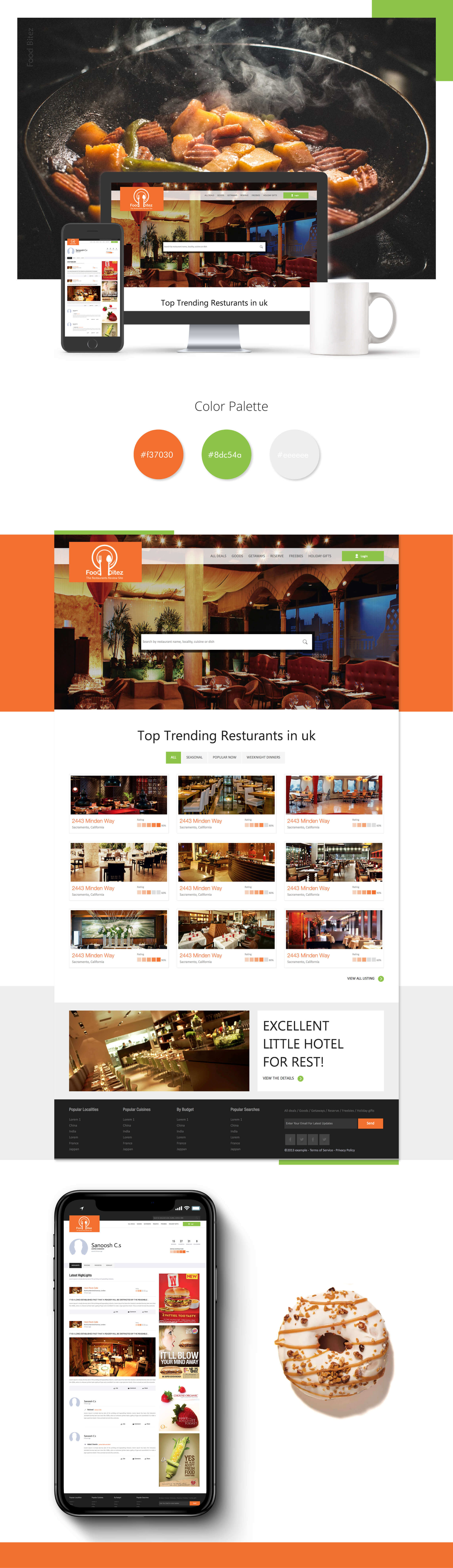 food bites restaurant review website design by Sajid Sulaiman