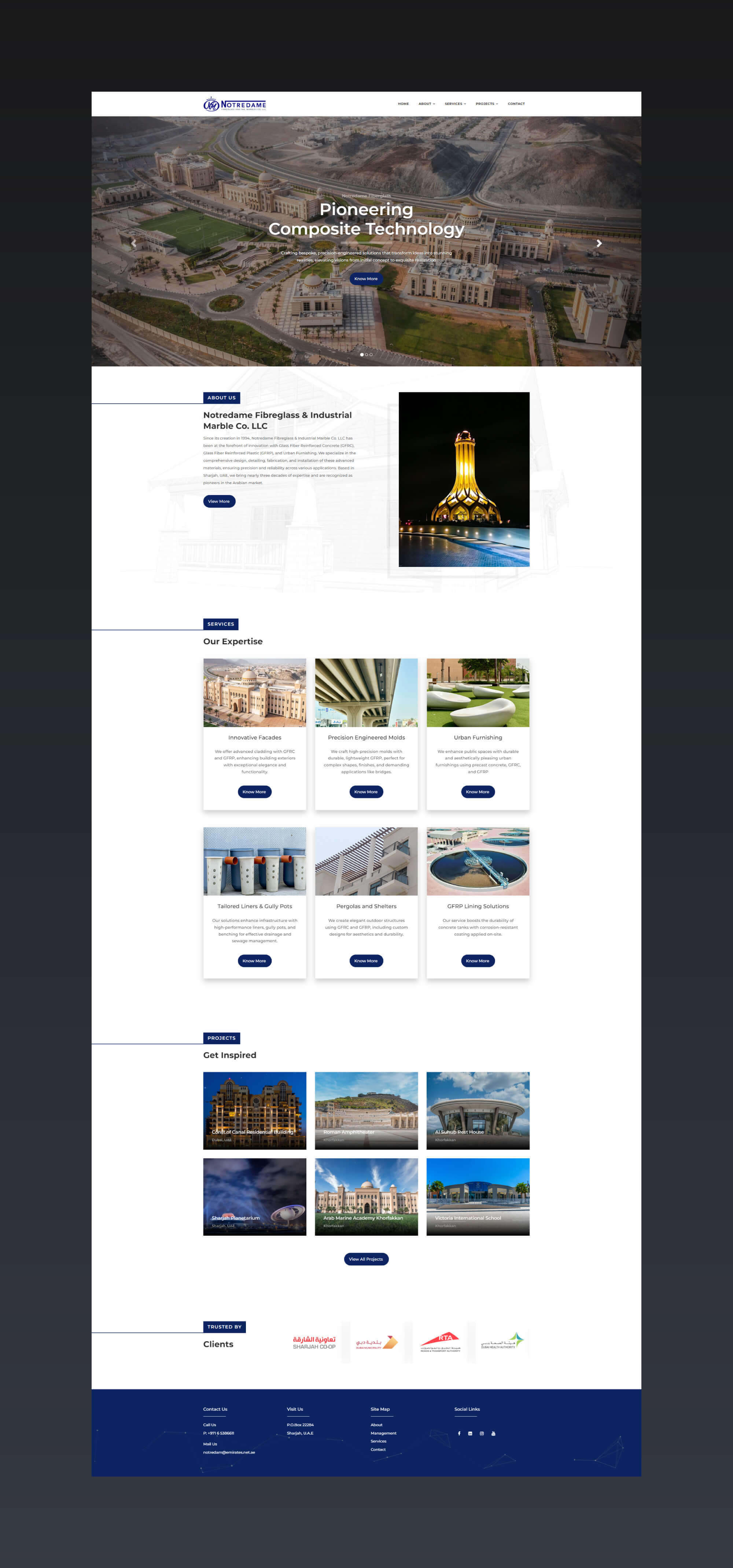 Notredame Website By Freelance Web Designer Sajid Sulaiman