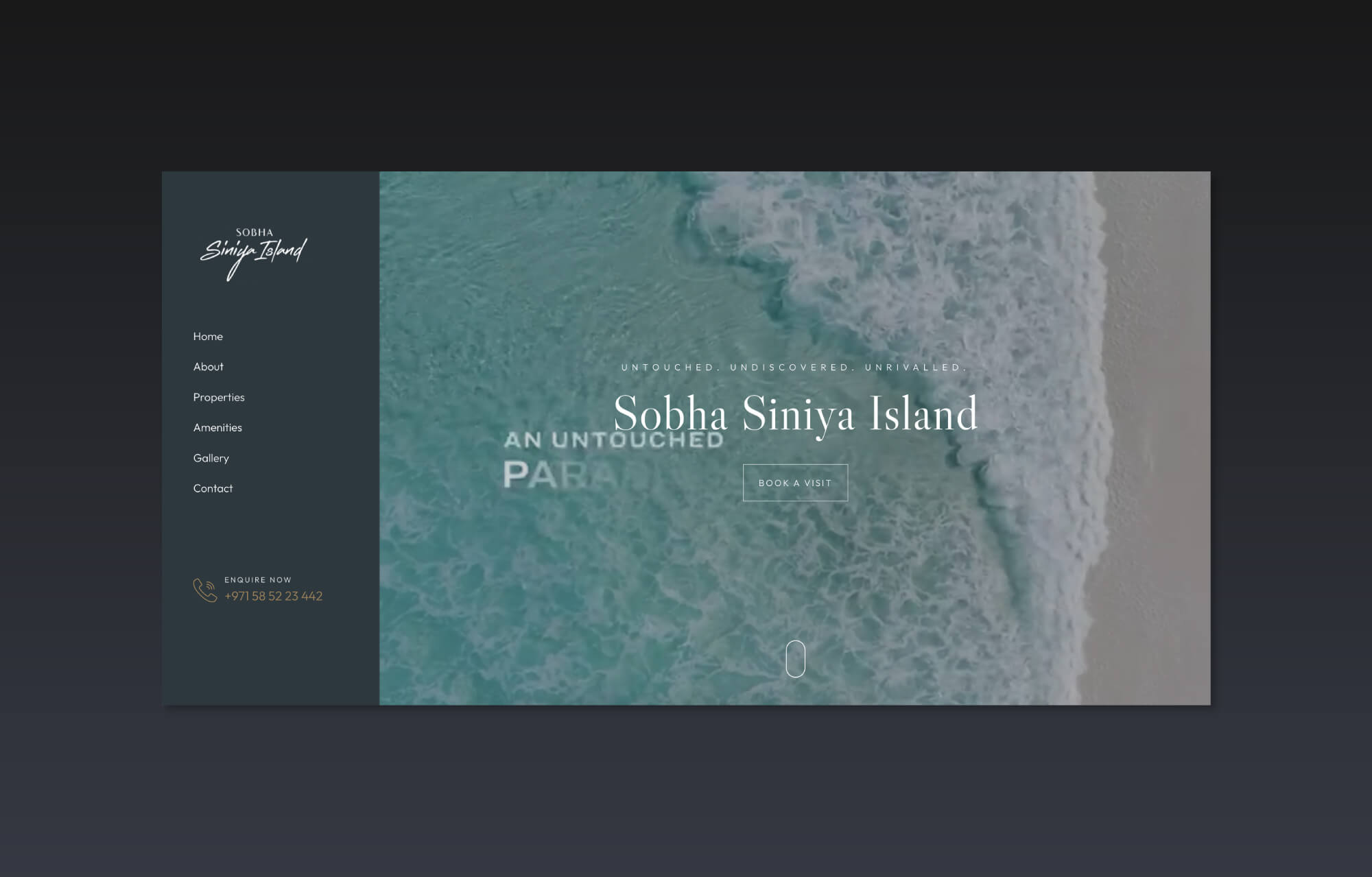 Sobha Siniya Island Website By Freelance Web Designer Sajid Sulaiman