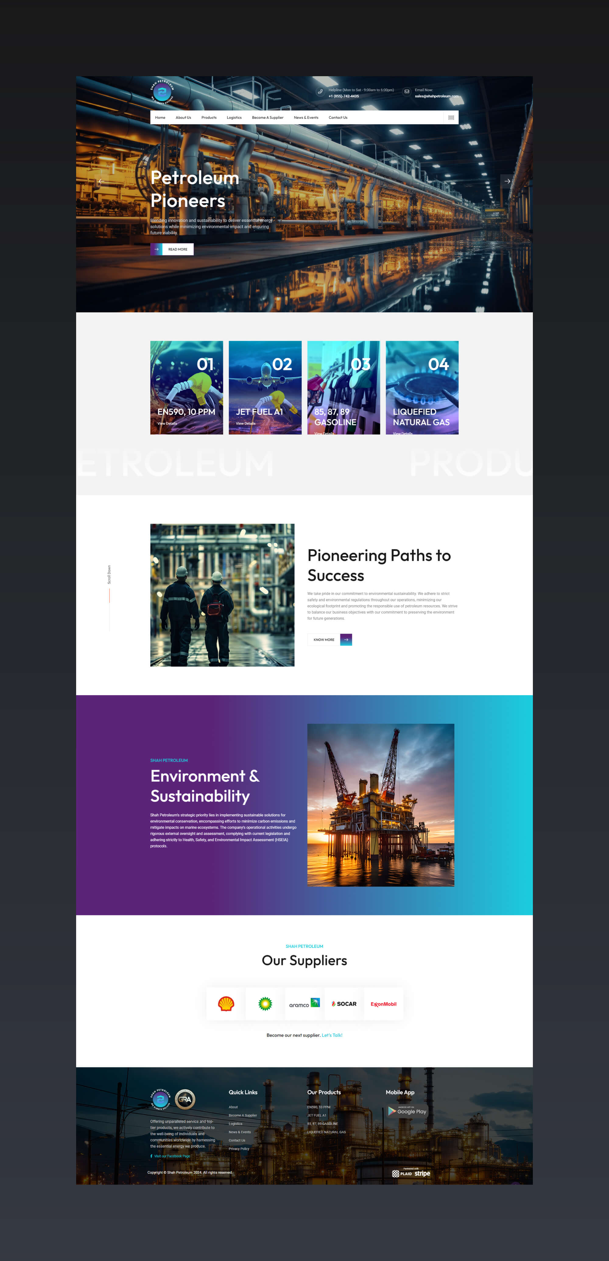 Shah Petroleum Website By Freelance Web Designer Sajid Sulaiman