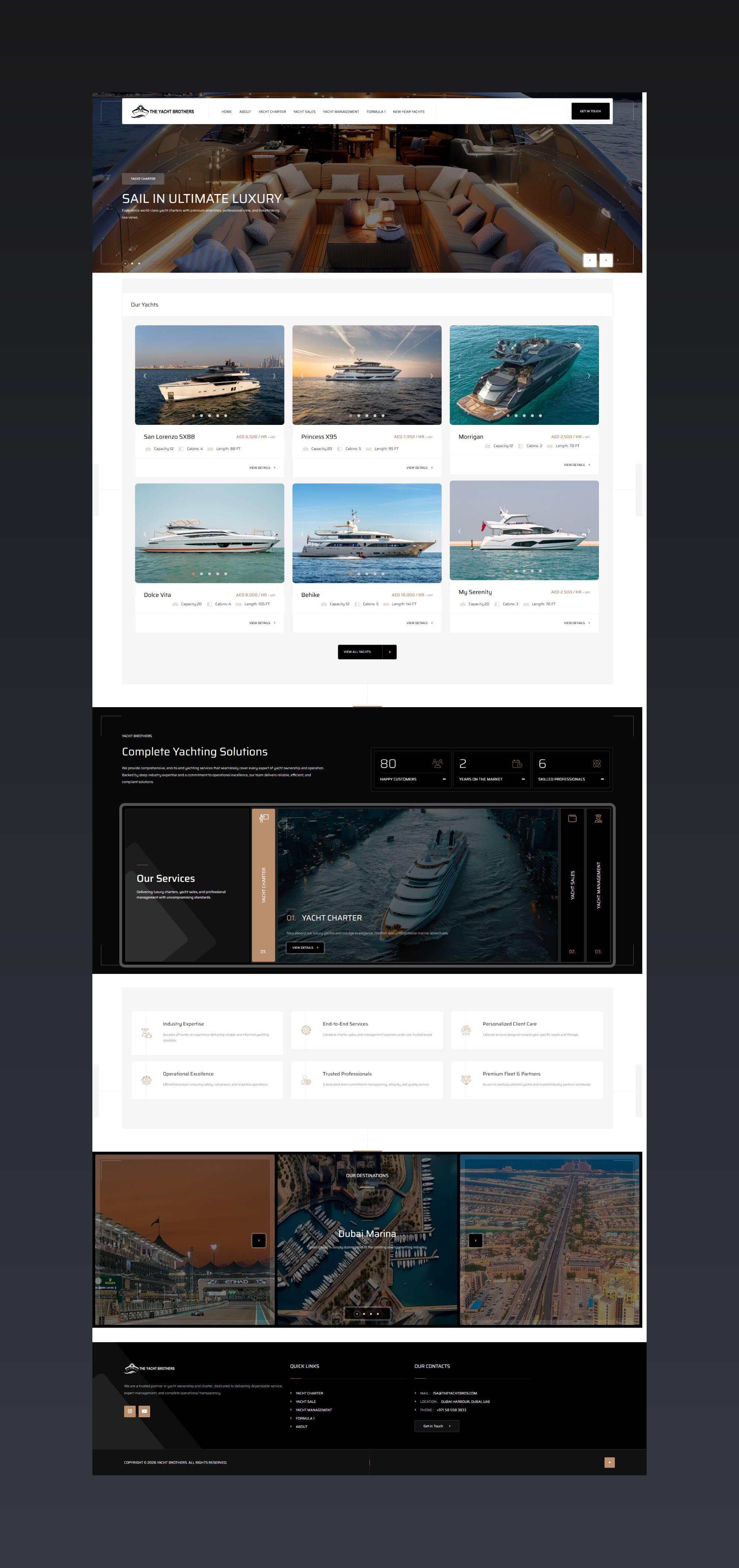 The Yacht Brothers Website By Freelance Web Designer Sajid Sulaiman