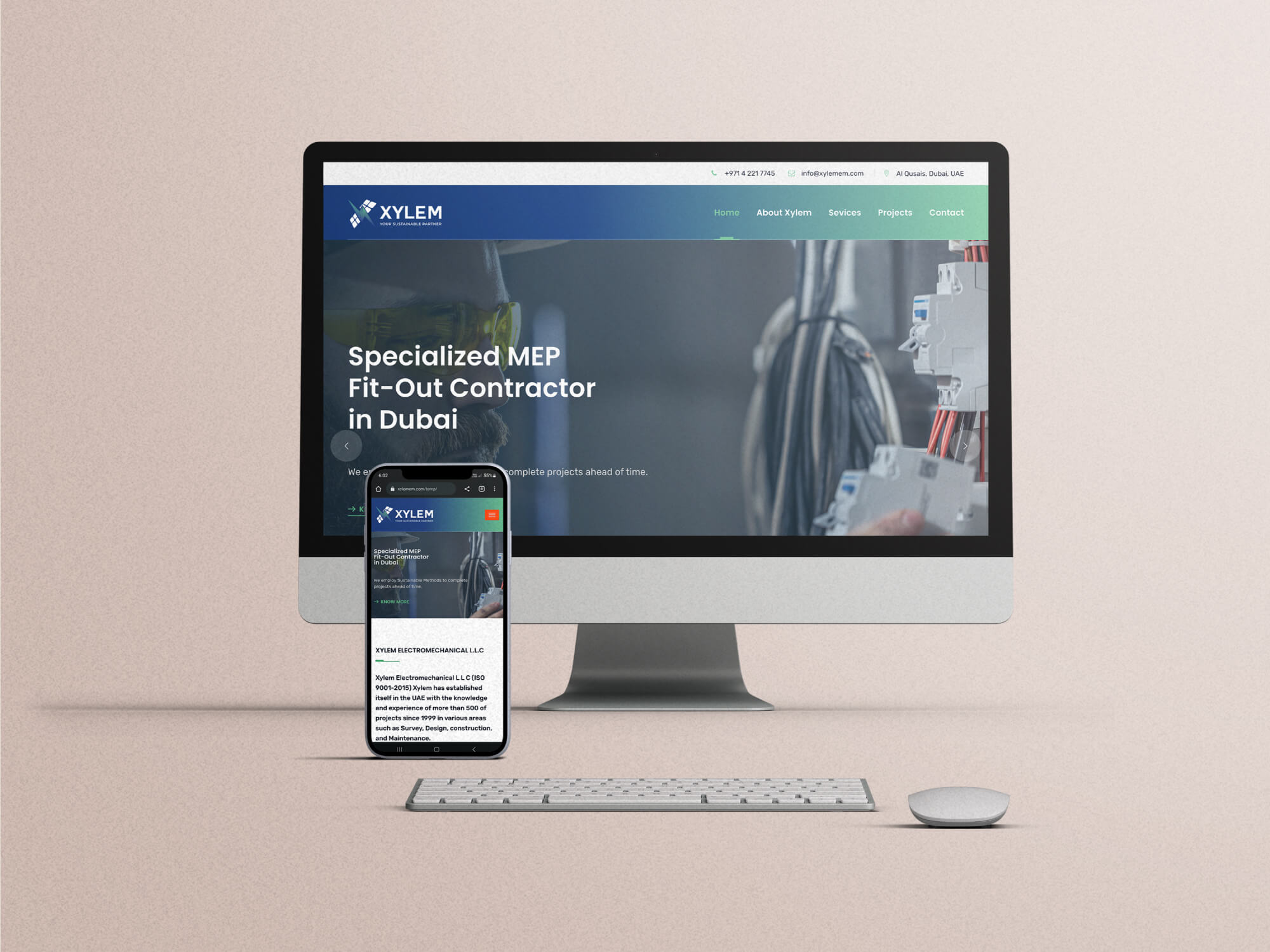 Xylem Electromechanical Website By Freelance Web Designer Sajid Sulaiman