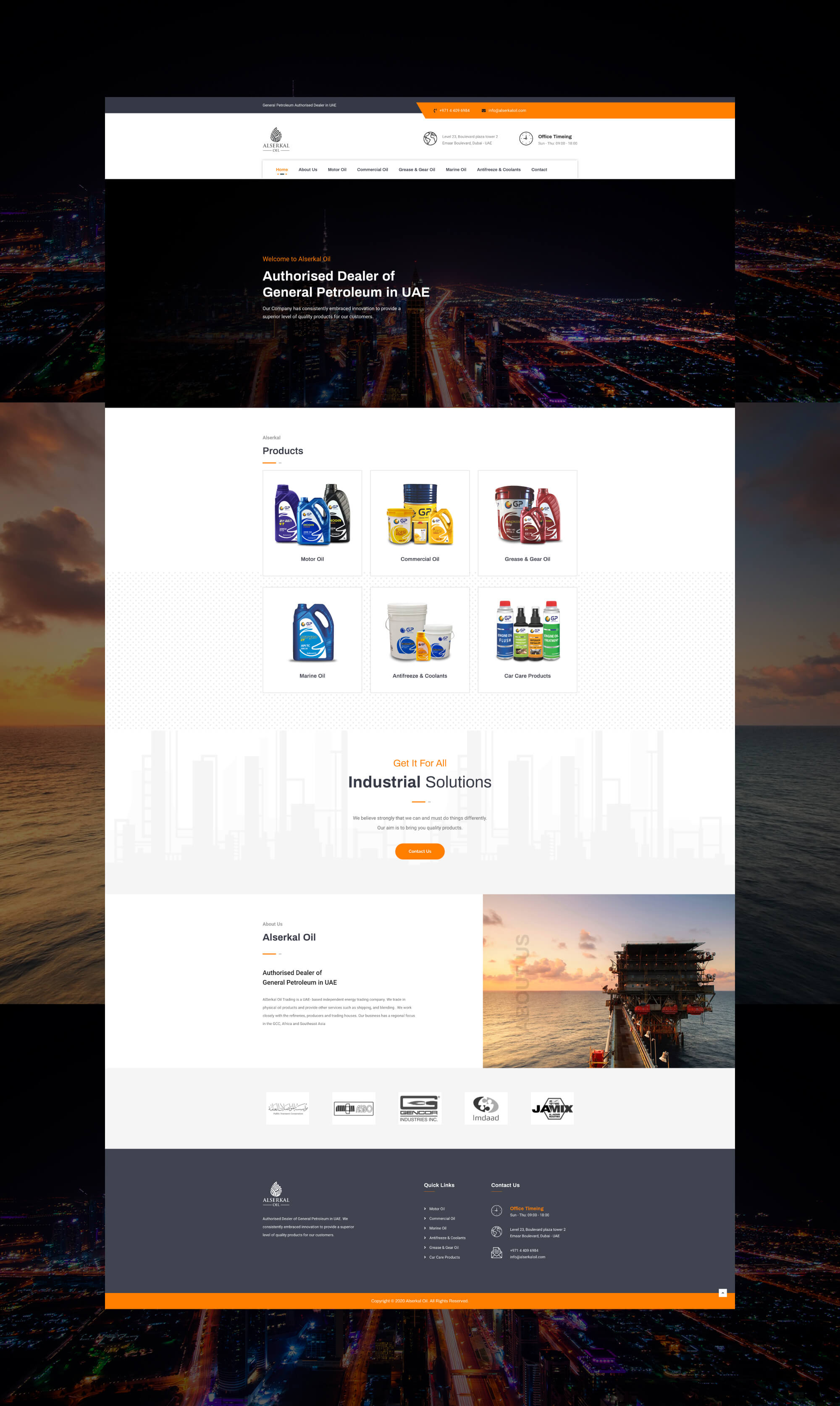 alserkal oil Website by Freelancer web designer dubai Sajid Sulaiman