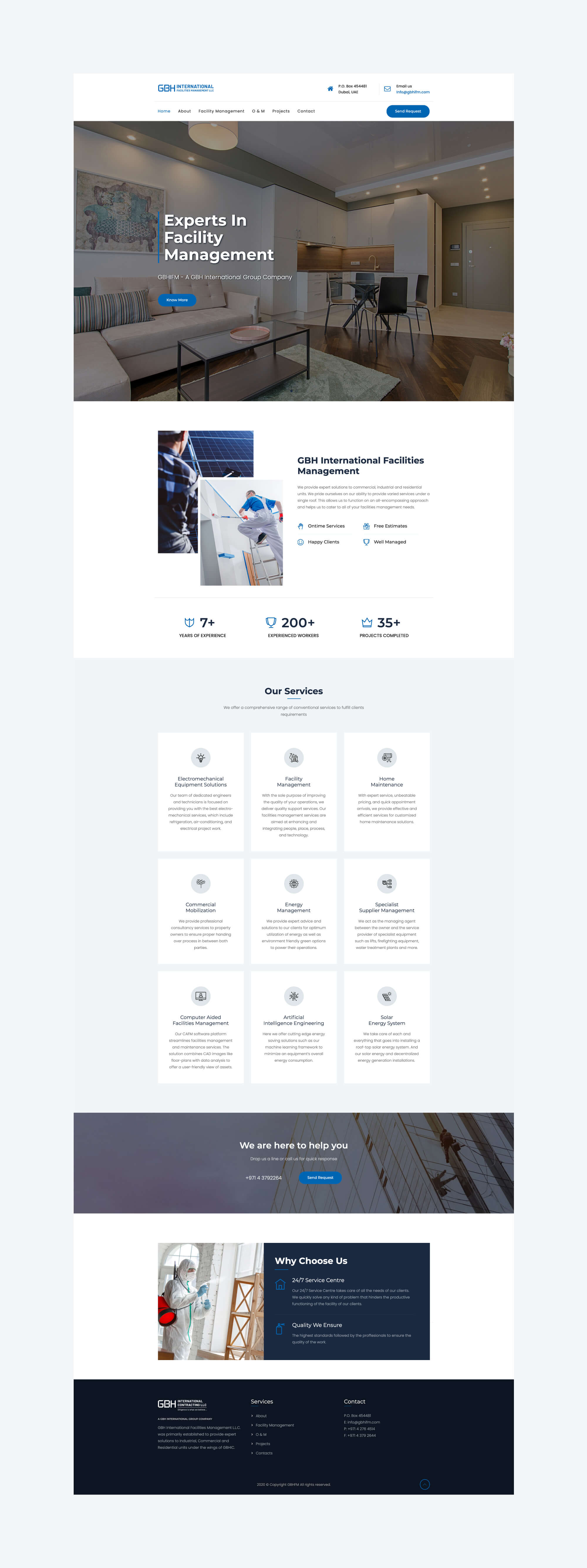 GBH International Facilities Management website by freelance web designer Sajid Sulaiman