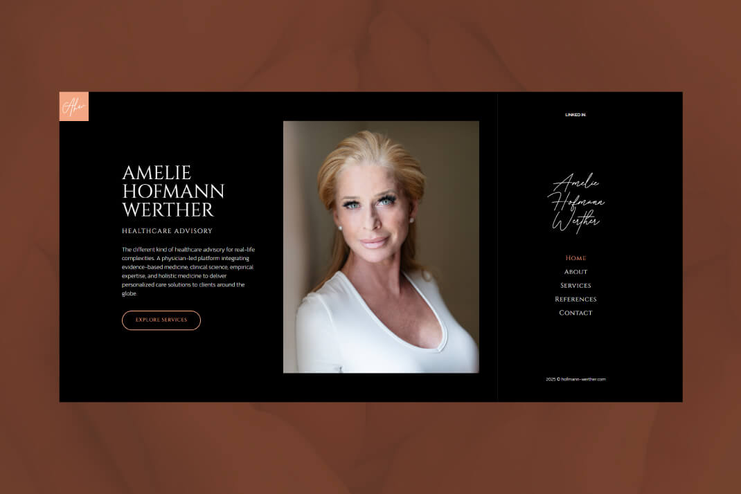 Amelie Hofmann Werther Website By Freelance Web Designer Sajid Sulaiman