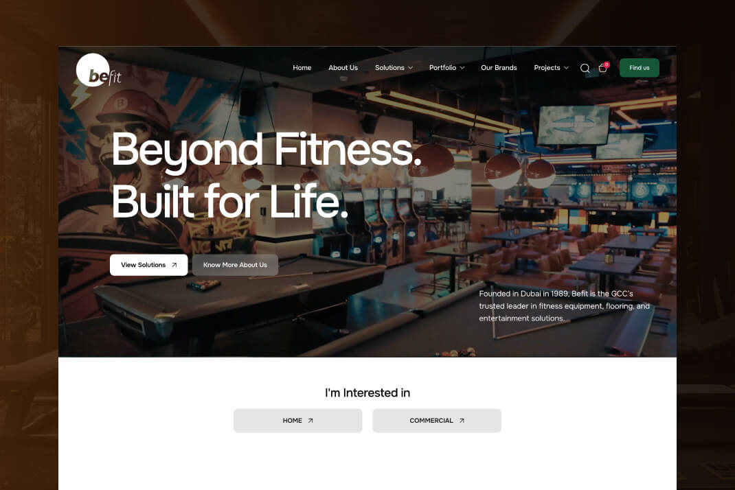 Befit website by freelance web designer Sajid Sulaiman