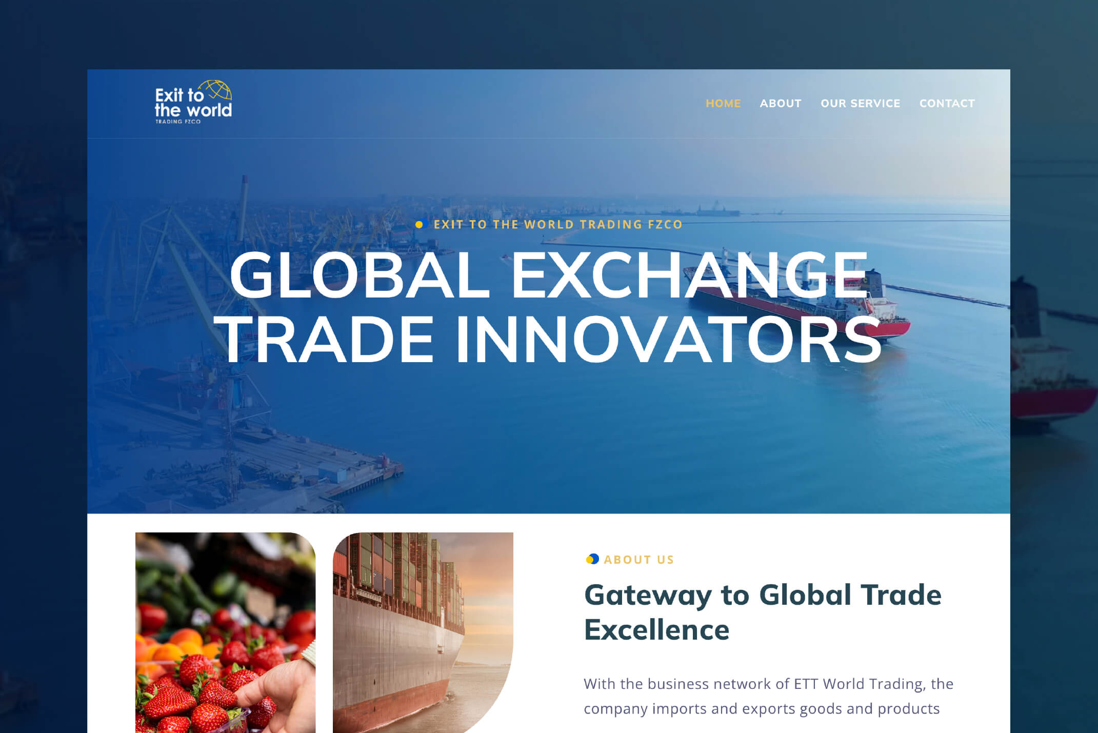 Exit To The World Trading Fzco Website By Freelance Web Designer Sajid Sulaiman