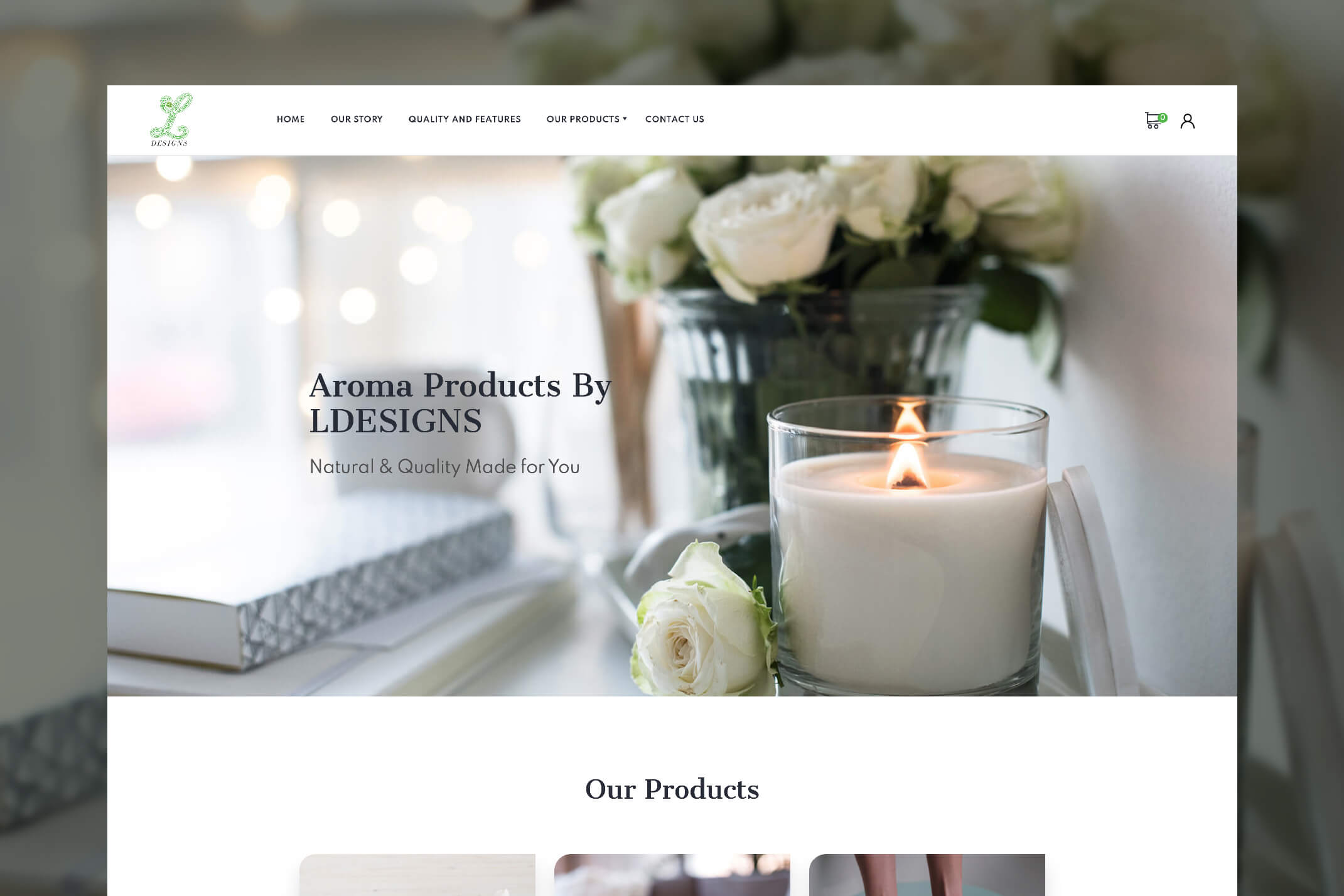 LDesigns website by freelance web designer Sajid Sulaiman