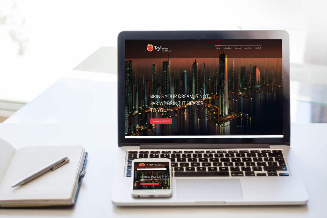 Taj Sohar Website design by Sajid Sulaiman Freelance website designer in UAE